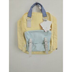 Doughnut Macaroon Monet Series Backpack Butterfly X Light Aqua Yellow Charm